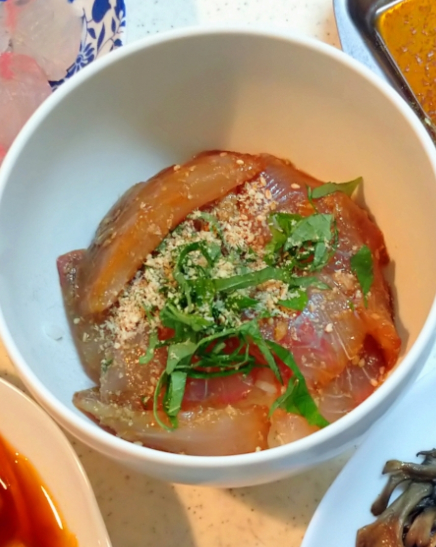 【男の料理】カンパチの漬け丼