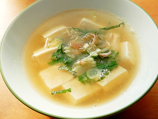 香味野菜で❤減塩な豆腐の味噌汁♪(生姜ほか)