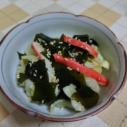 さっぱり！☆キャベツとわかめ＆カニカマの酢のもの☆