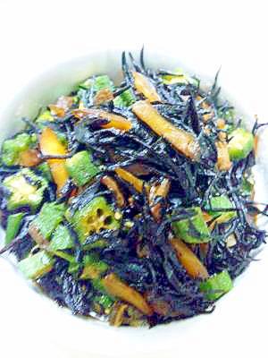 超簡単☆オクラ入りひじき煮
