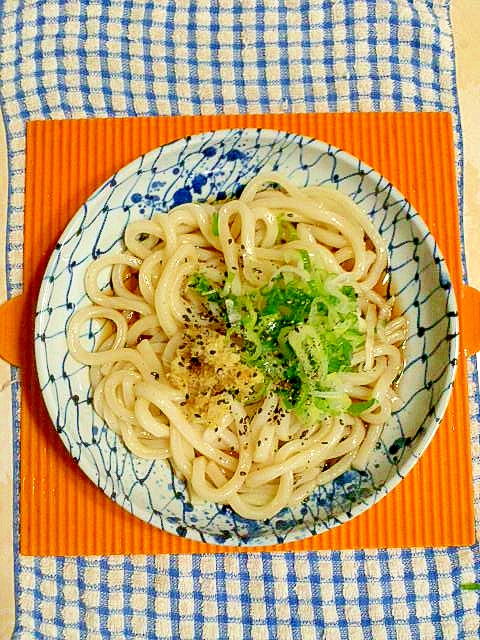 ネギと生姜のぶっかけうどん♪