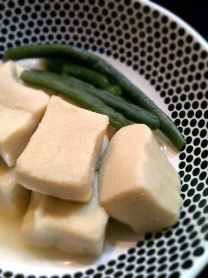 いんげんと高野豆腐の煮物