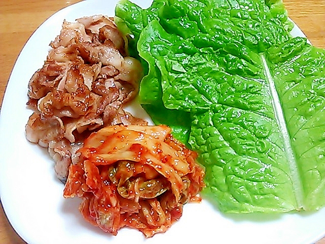 豚バラスライスで簡単サムギョプサル(^^)