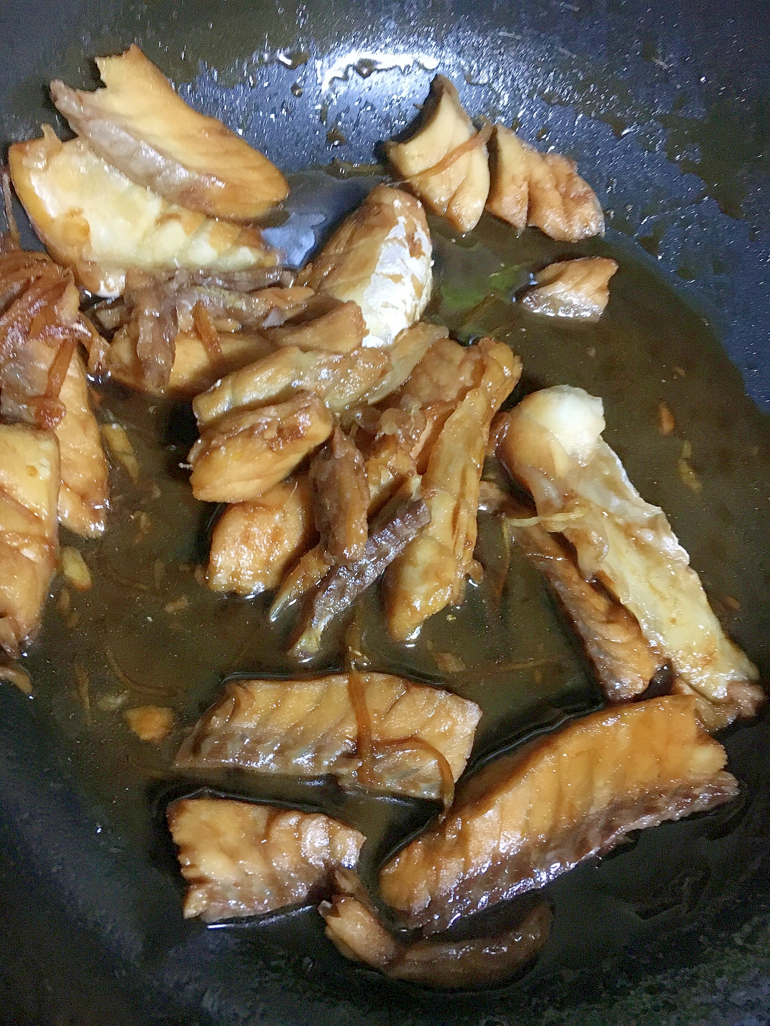 鯛のあらの生姜煮