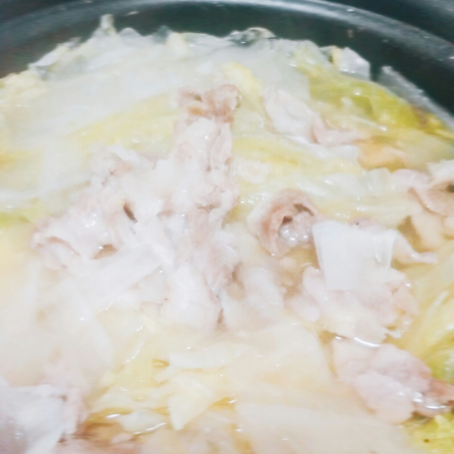 大根白菜豚バラの中華鍋