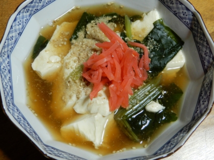 豆腐と青菜のとろり煮