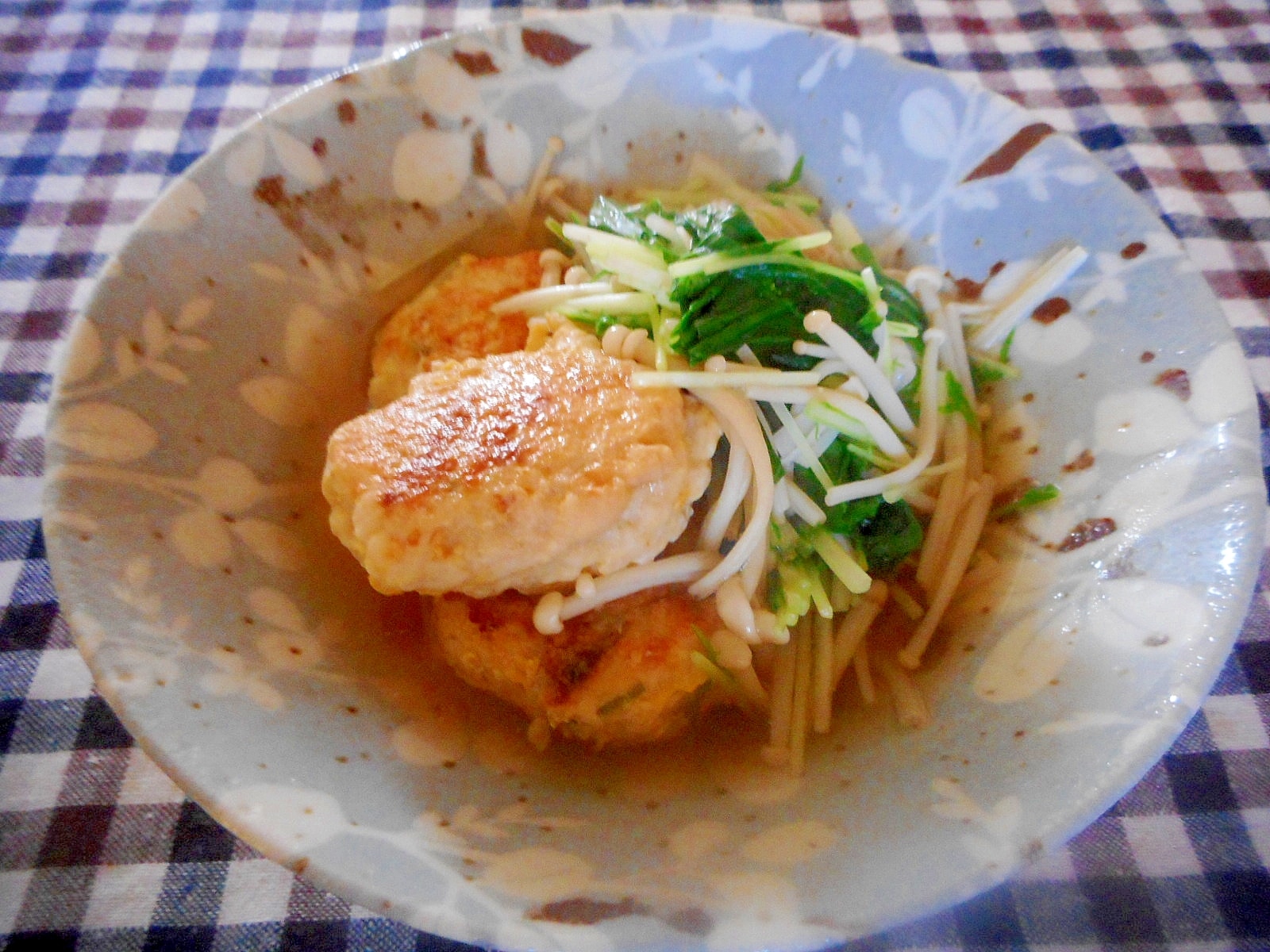 鶏つくねと水菜とえのきの煮びたし レシピ・作り方 by mococo05 - 楽天