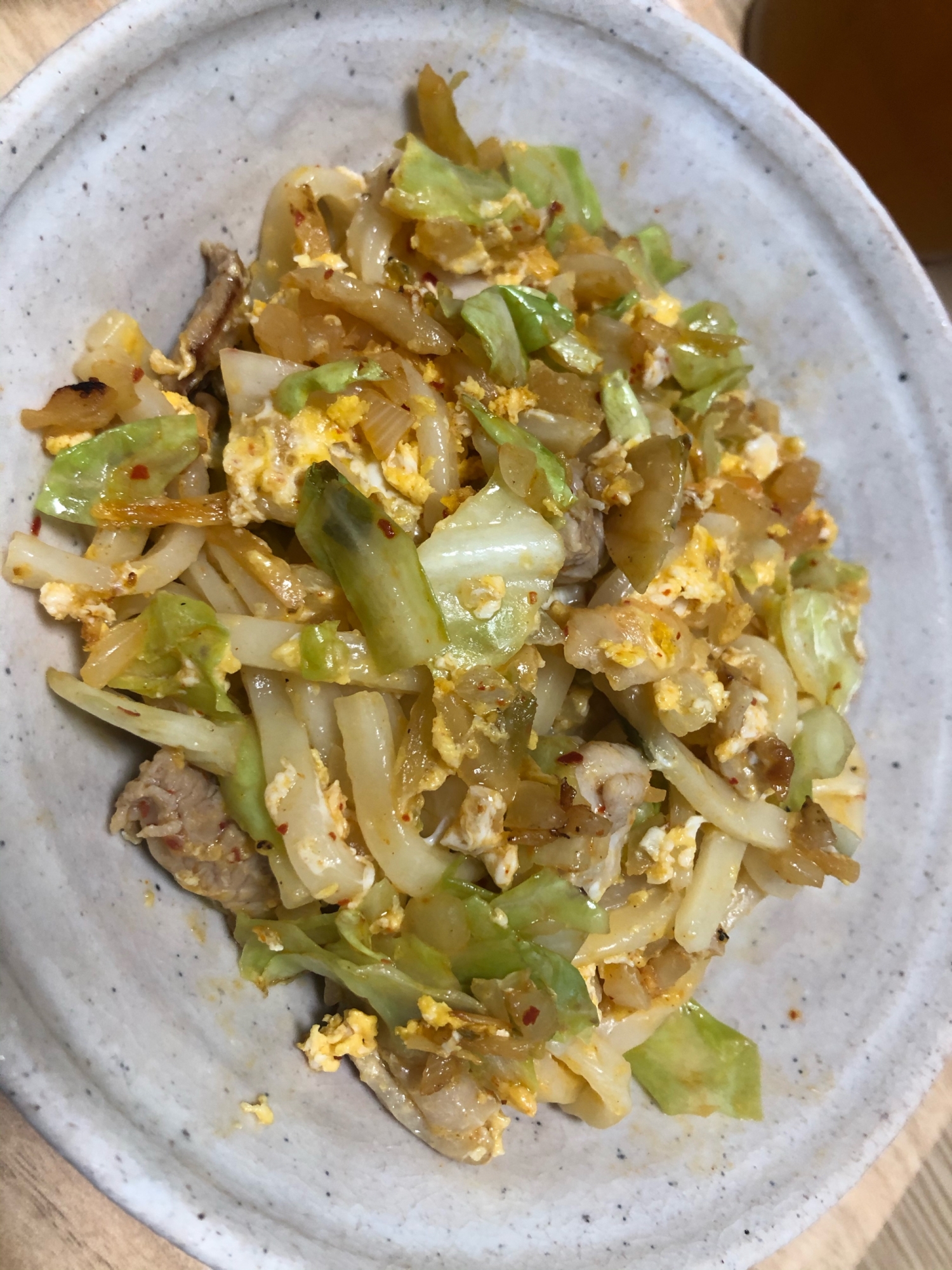 鶏キムチ焼うどん