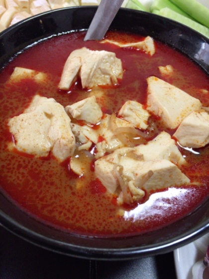 スンドゥブ風キムチの豆腐スープ