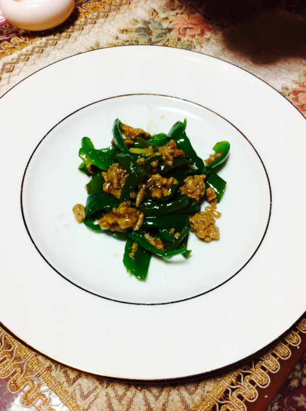 ひき肉とピーマンのチンジャオロース