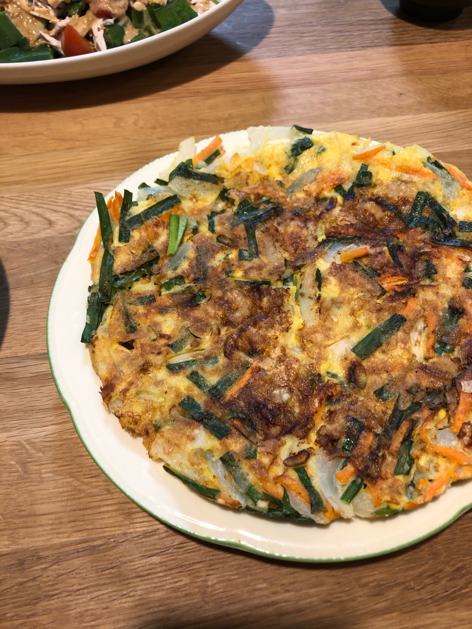 海老と野菜の米粉チヂミ