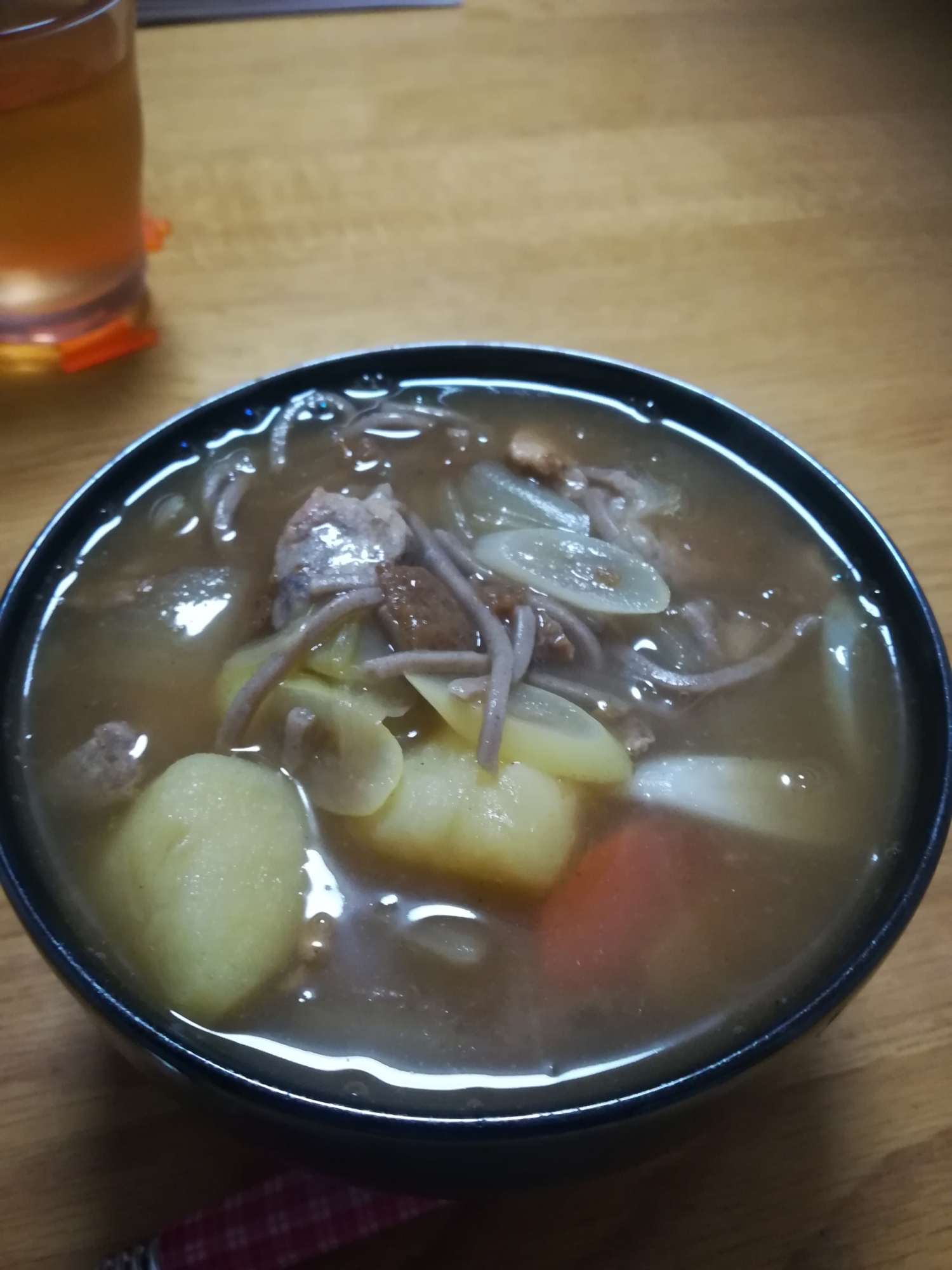 カレーをアレンジ☆カレー蕎麦