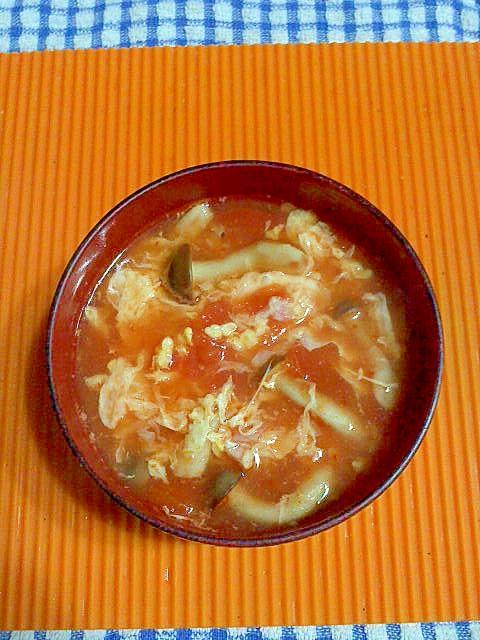 トマトのピリ辛スープ♪