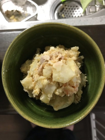 時短で5分♪弁当おかず☆ツナのカレーポテサラ