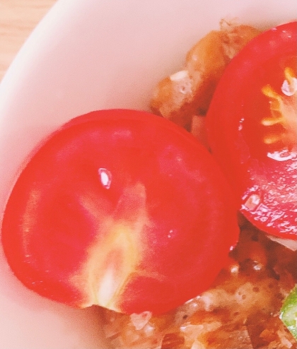 納豆とトマト
