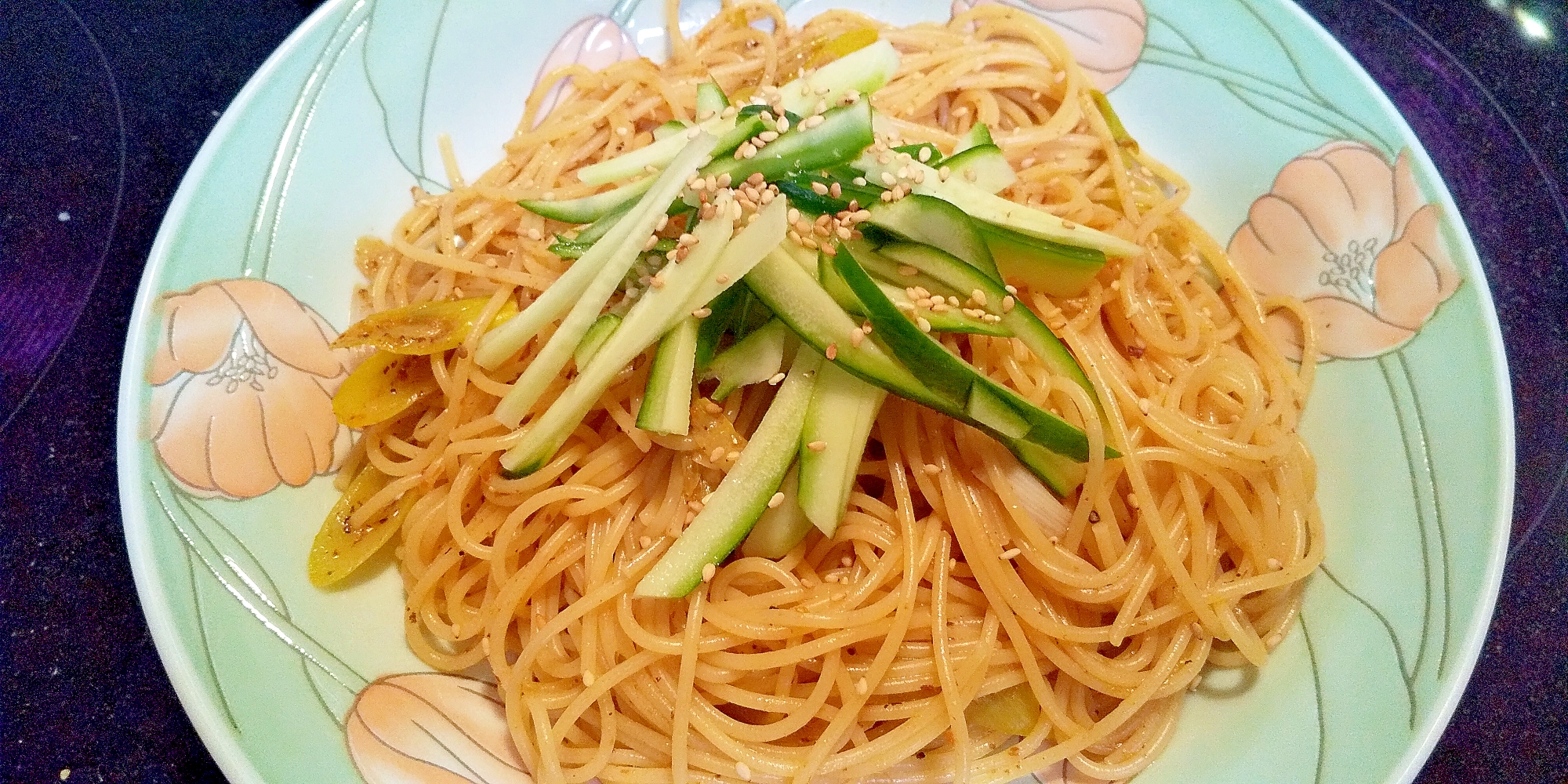 絶品和風パスタ！出汁パスタごま油風味☆