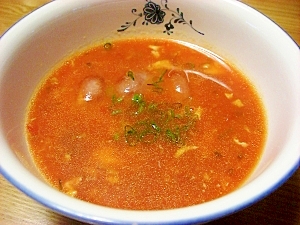 中華風トマトの冷たいスープ