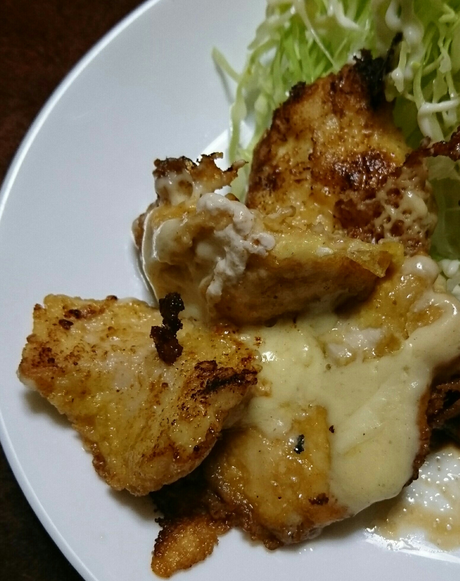 鶏肉の醤油チーズ焼き