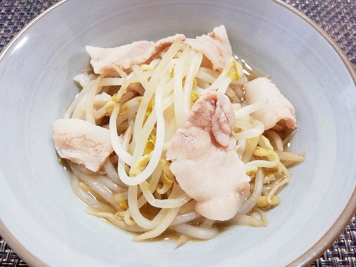 おいしくヘルシー☆もやしと豚肉のさっと煮