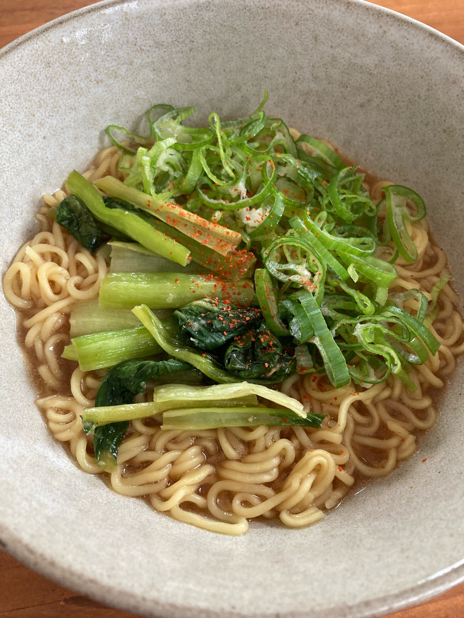 小松菜とネギのラーメン