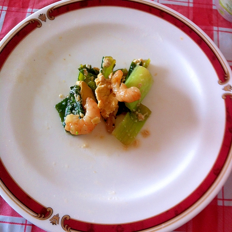 簡単♬えび&小松菜の卵炒め