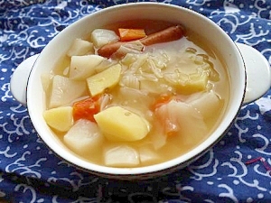 圧力鍋で　柔らか野菜のスープ