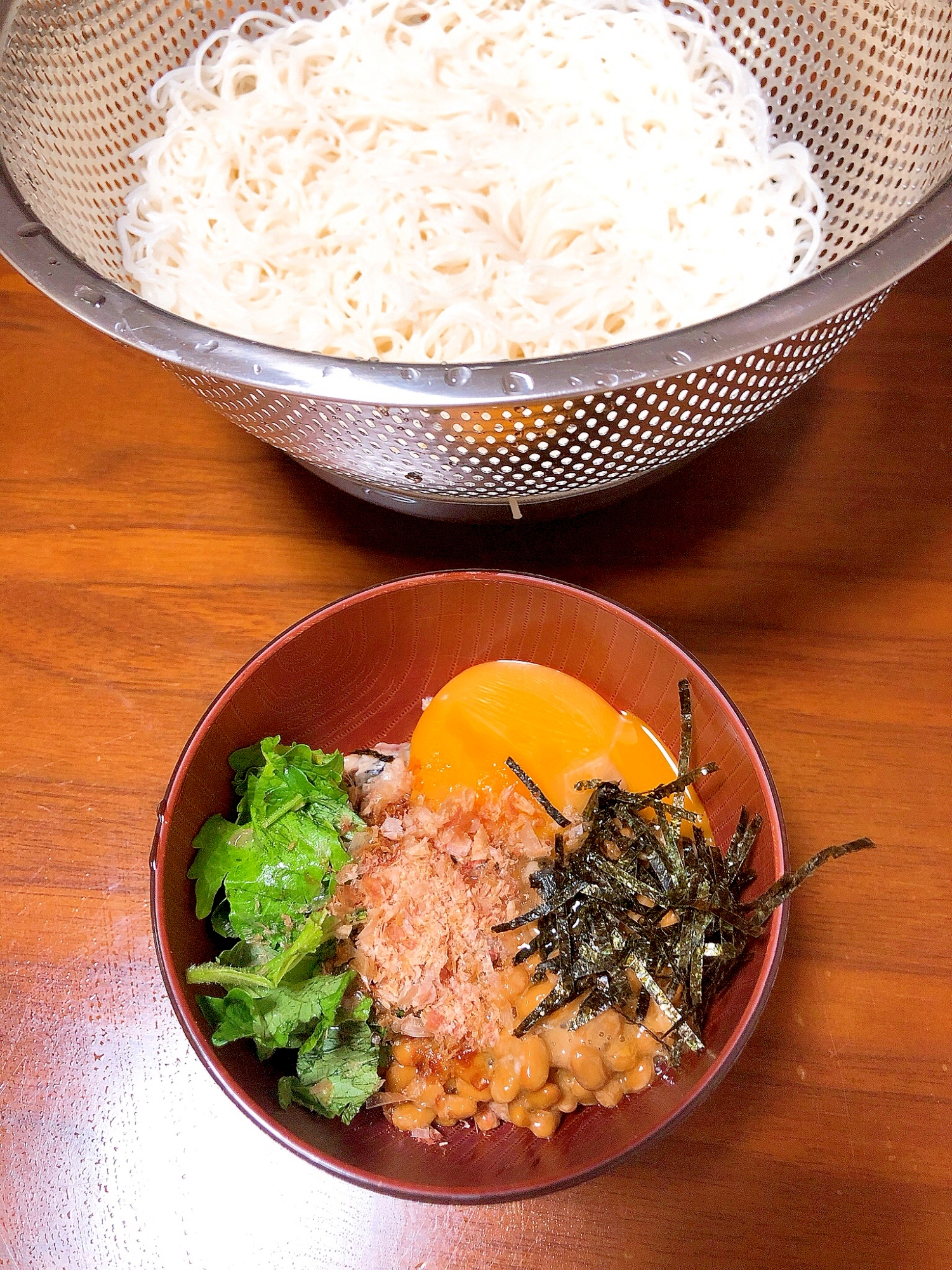 ひっぱりうどんならぬ、ひっぱりそうめん！