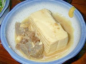 白胡麻ペーストが旨さの秘訣！豆腐の土手煮！