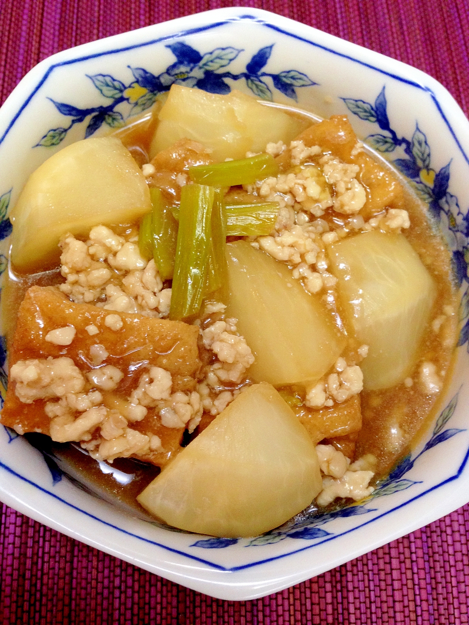 早煮★カブと厚揚げの鶏そぼろあんかけ