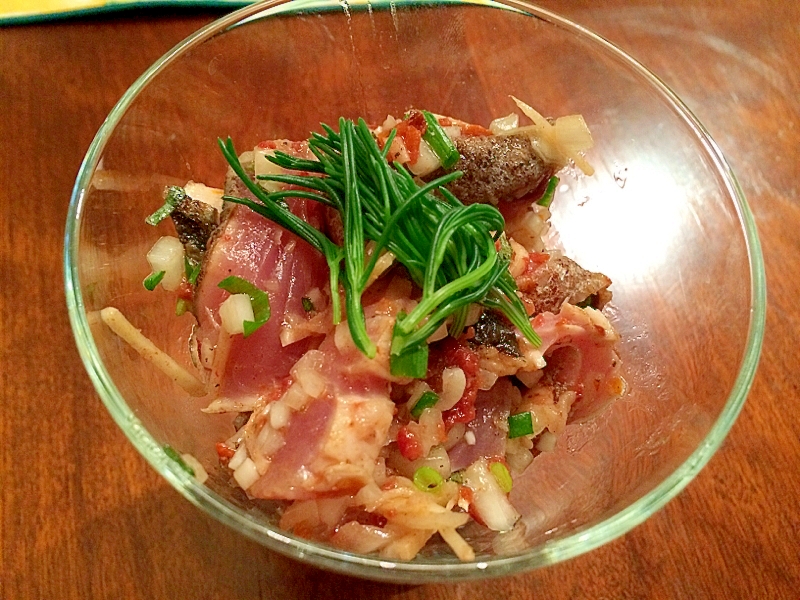 スジカツオ 鰹のタタキ でサッパリカルパッチョ レシピ 作り方 By Cocoa Nana 楽天レシピ スジカツオ 鰹のタタキ でサッパリカルパッチョ レシピ 作り方 By Cocoa Nana 楽天レシピ