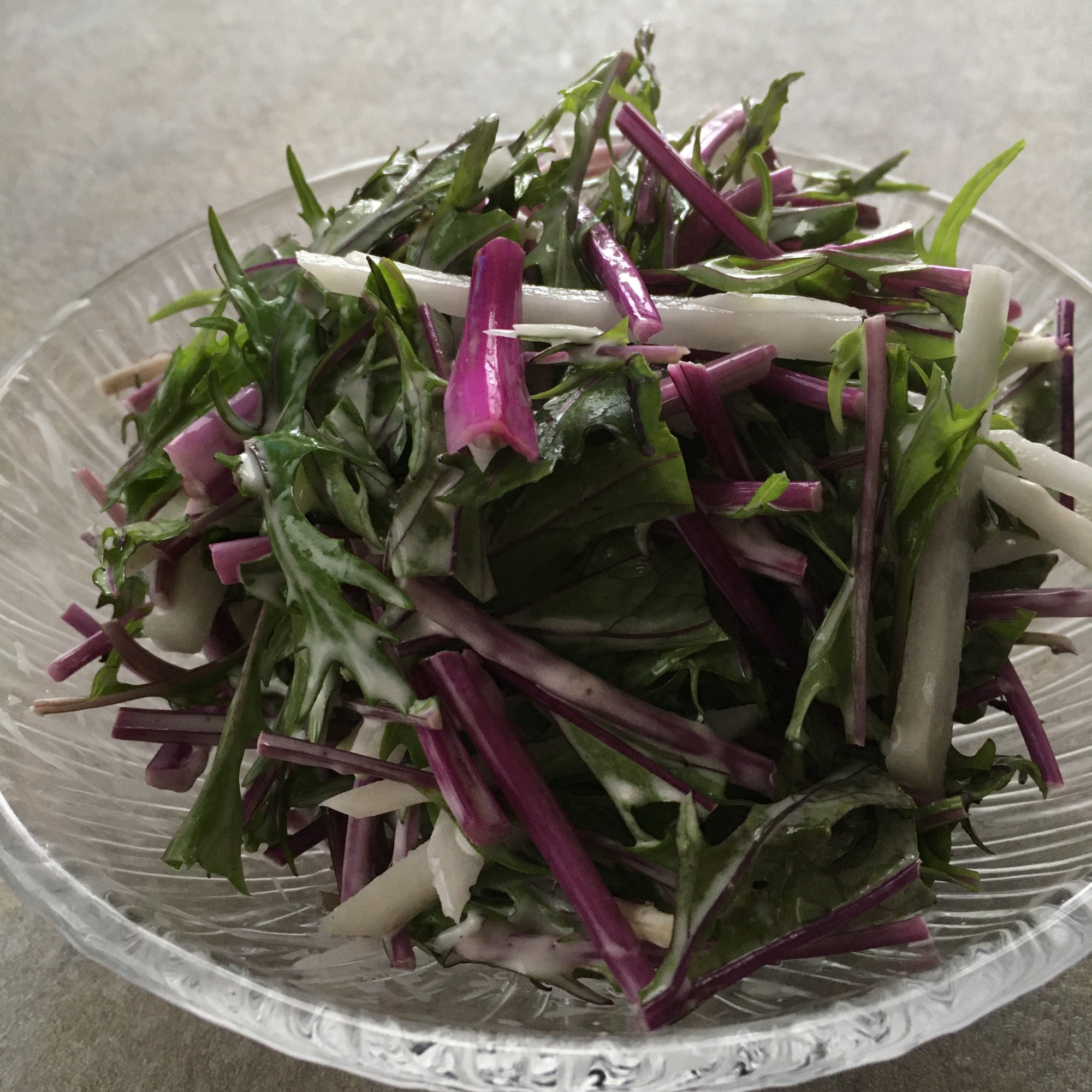 紫水菜と大根のマヨサラダ♪