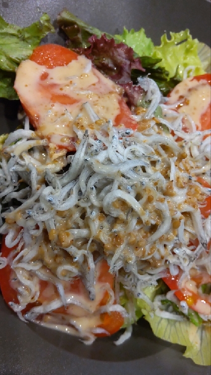 簡単☆しらすとトマトのサラダ