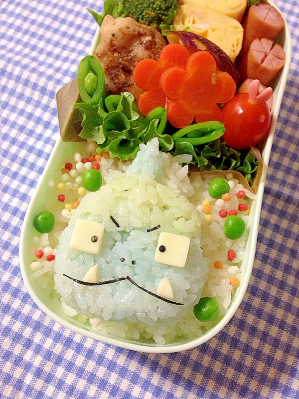 簡単キャラ弁 おじゃる丸 アオベエのお弁当 レシピ 作り方 By Cherry05 楽天レシピ