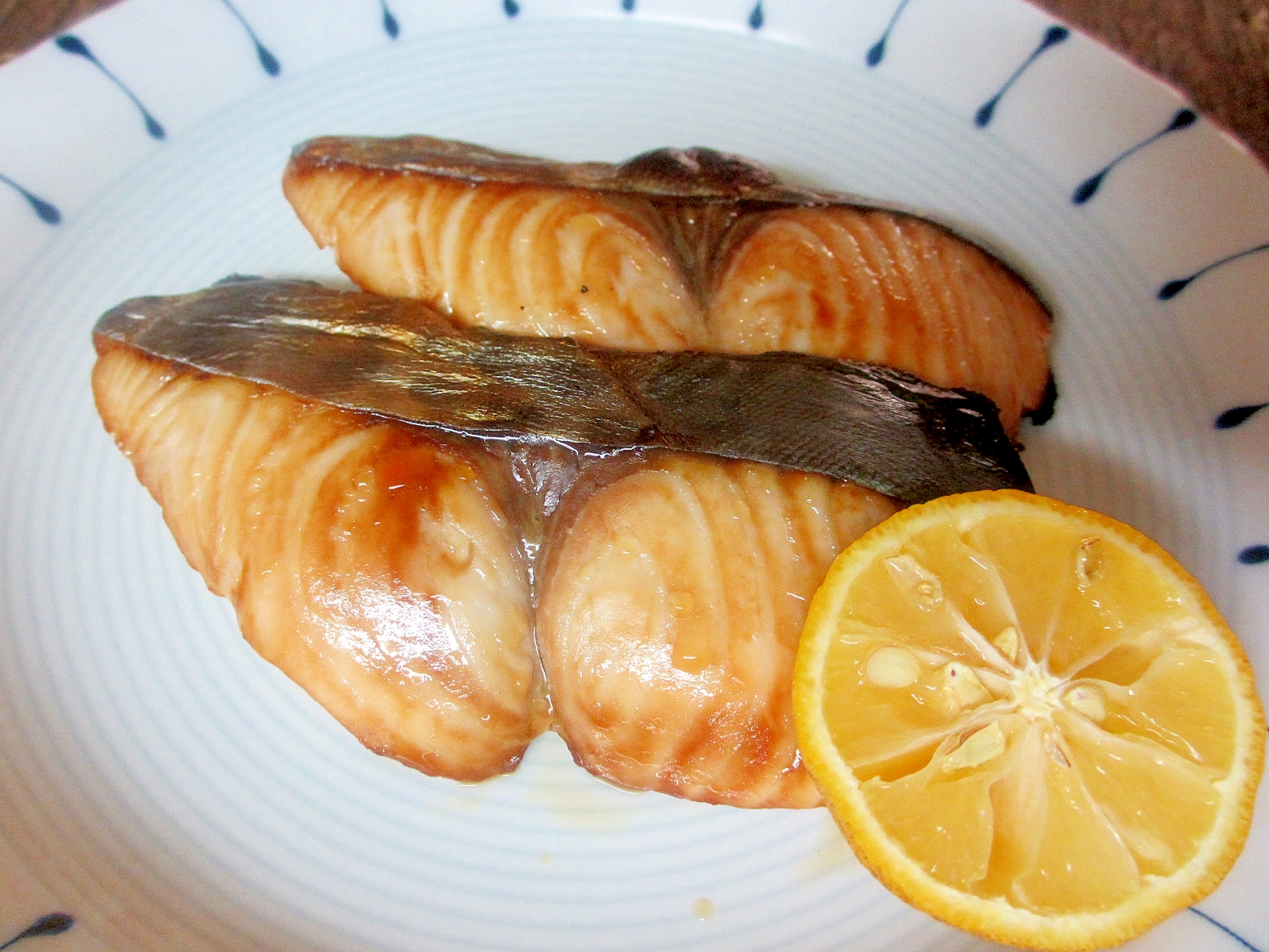 サワラの酢醤油焼き、ゆず風味