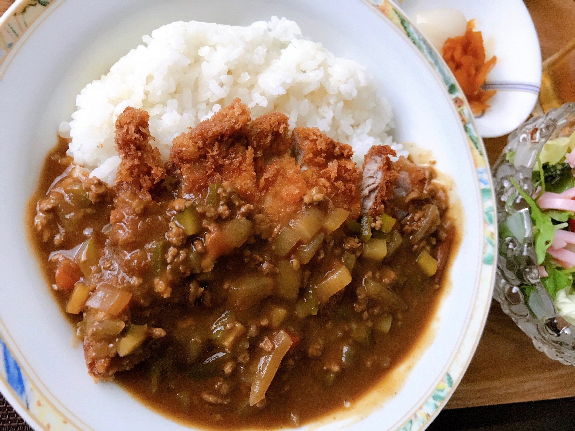 余ったドライカレーで☆カツカレー☆節約リメイク料理