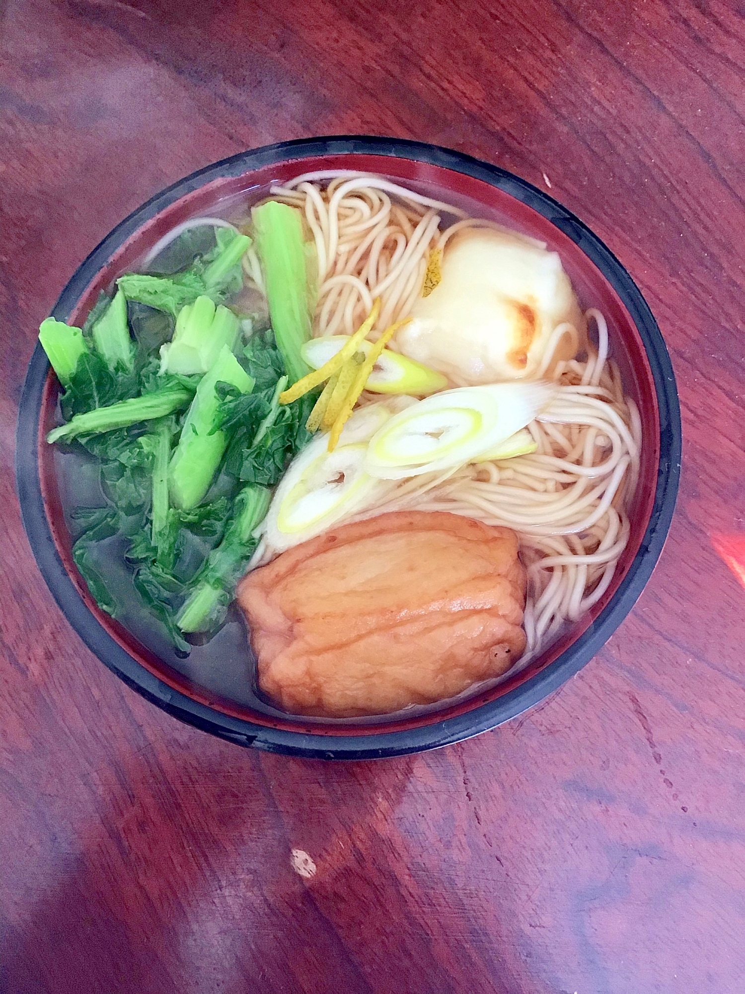 薩摩揚げとカキ菜のチカラ柔麺。