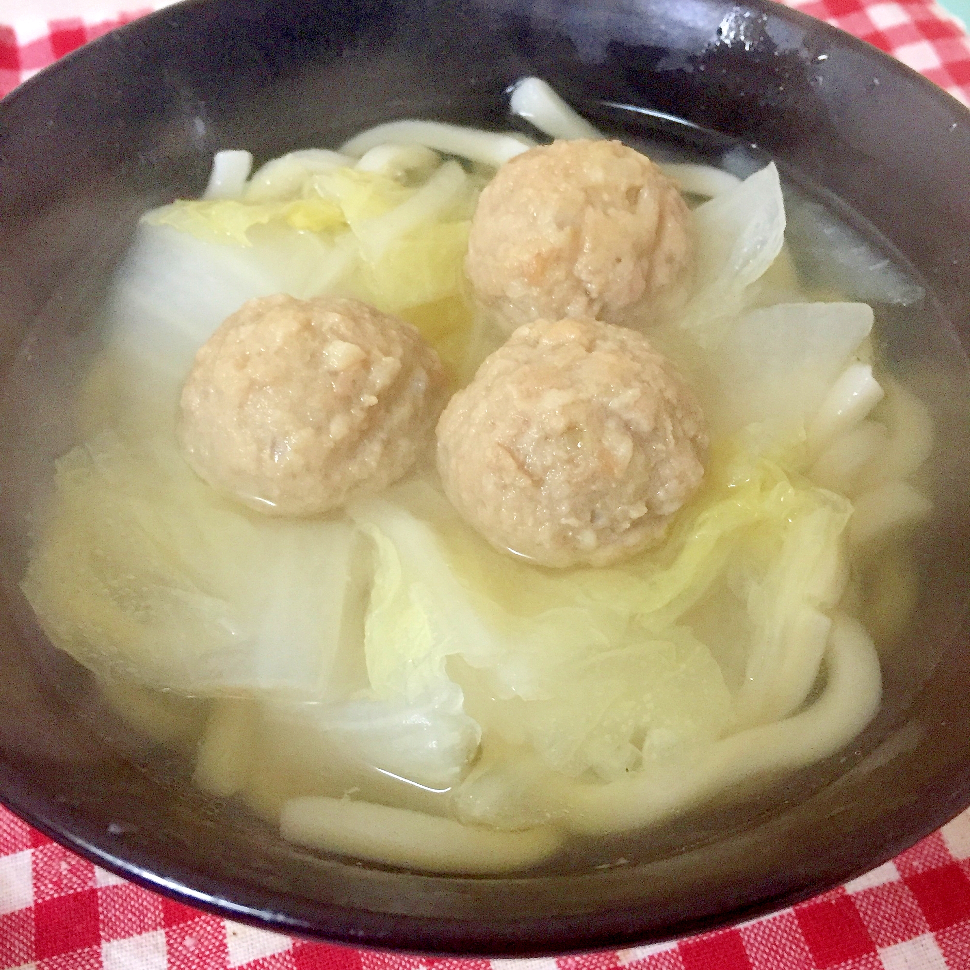 肉団子と白菜のうどん☆