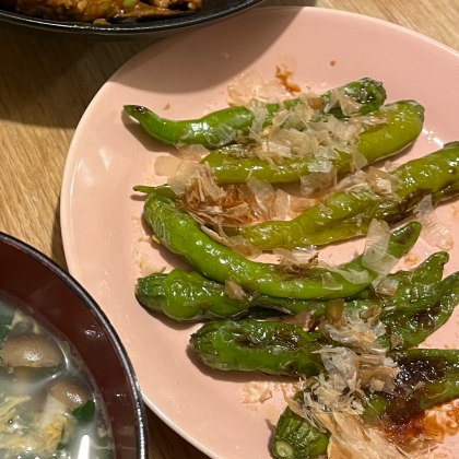 めんつゆで簡単！甘長とうがらしの焼き浸し