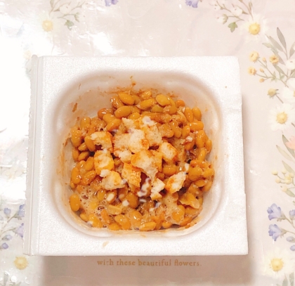 福神漬け&粉チーズ★納豆