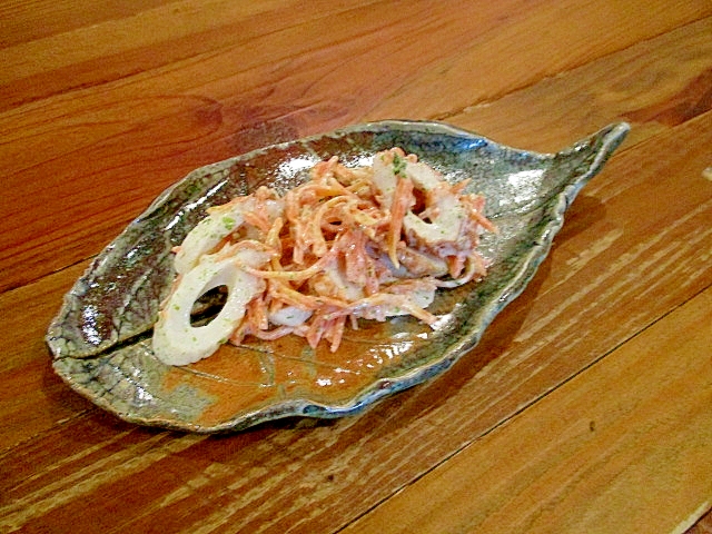 *ちくわとにんじんの青のりマヨ和え*