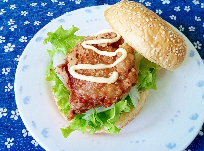 鶏の竜田揚げバーガー レシピ 作り方 By けいちゃん088 楽天レシピ