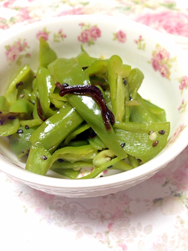 レンジで簡単に♡ピーマンと塩昆布のお浸し