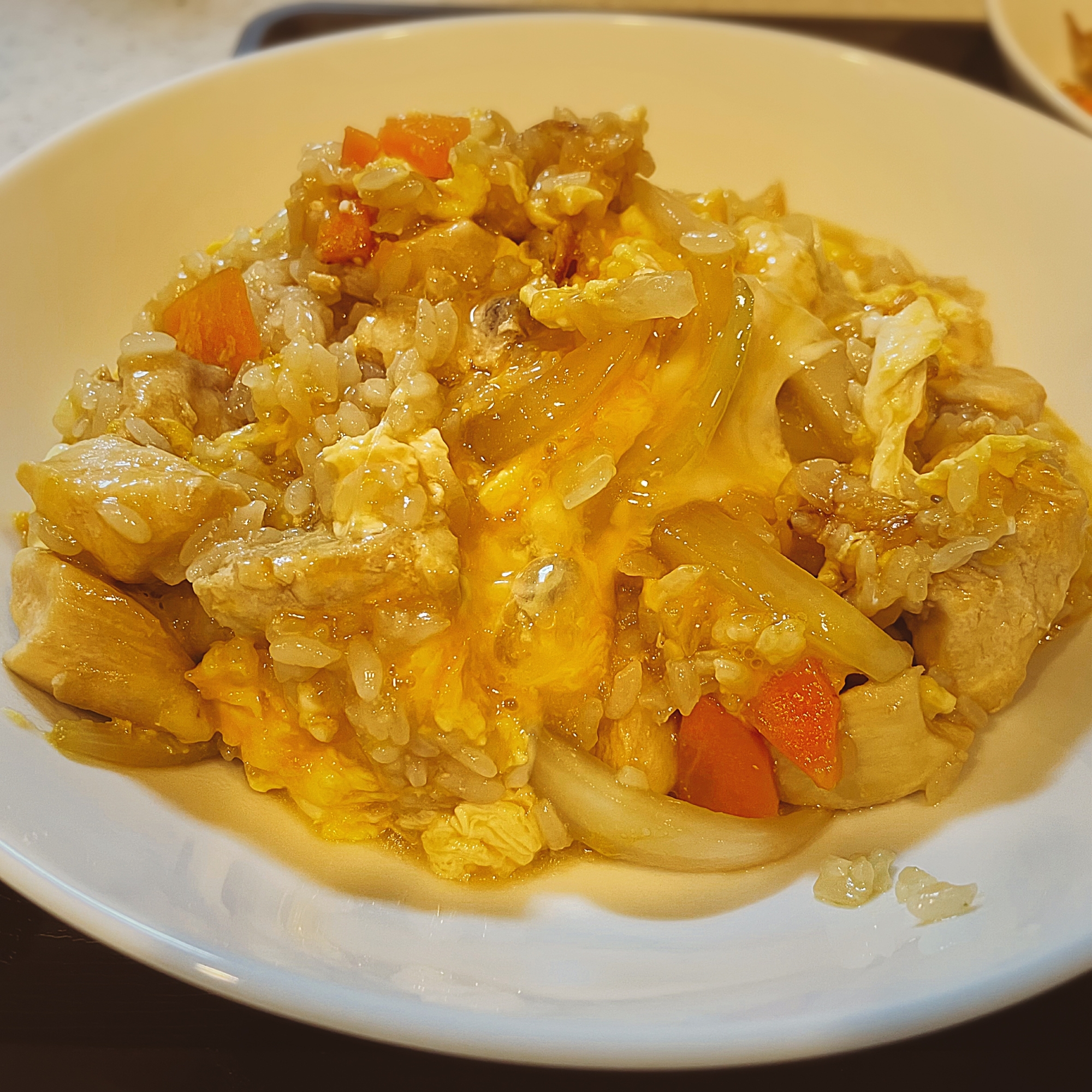 親知らずを抜いた日に 簡単親子丼風雑炊