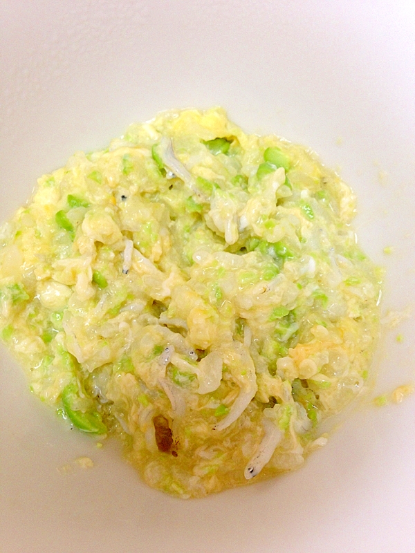 離乳食 枝豆としらす卵粥 レシピ 作り方 By ももぞう 楽天レシピ
