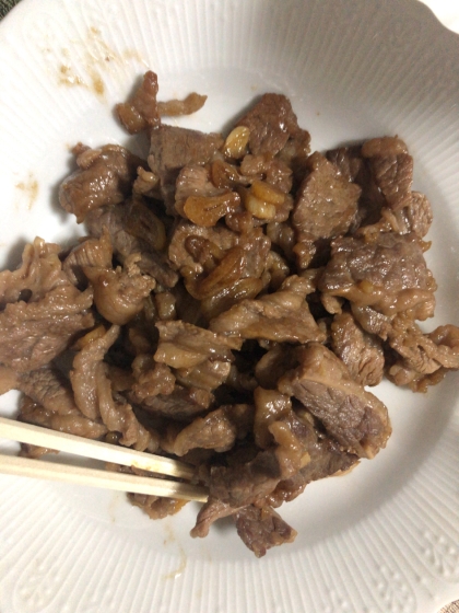 焼き肉のたれで☆牛肉のカリッと焼き