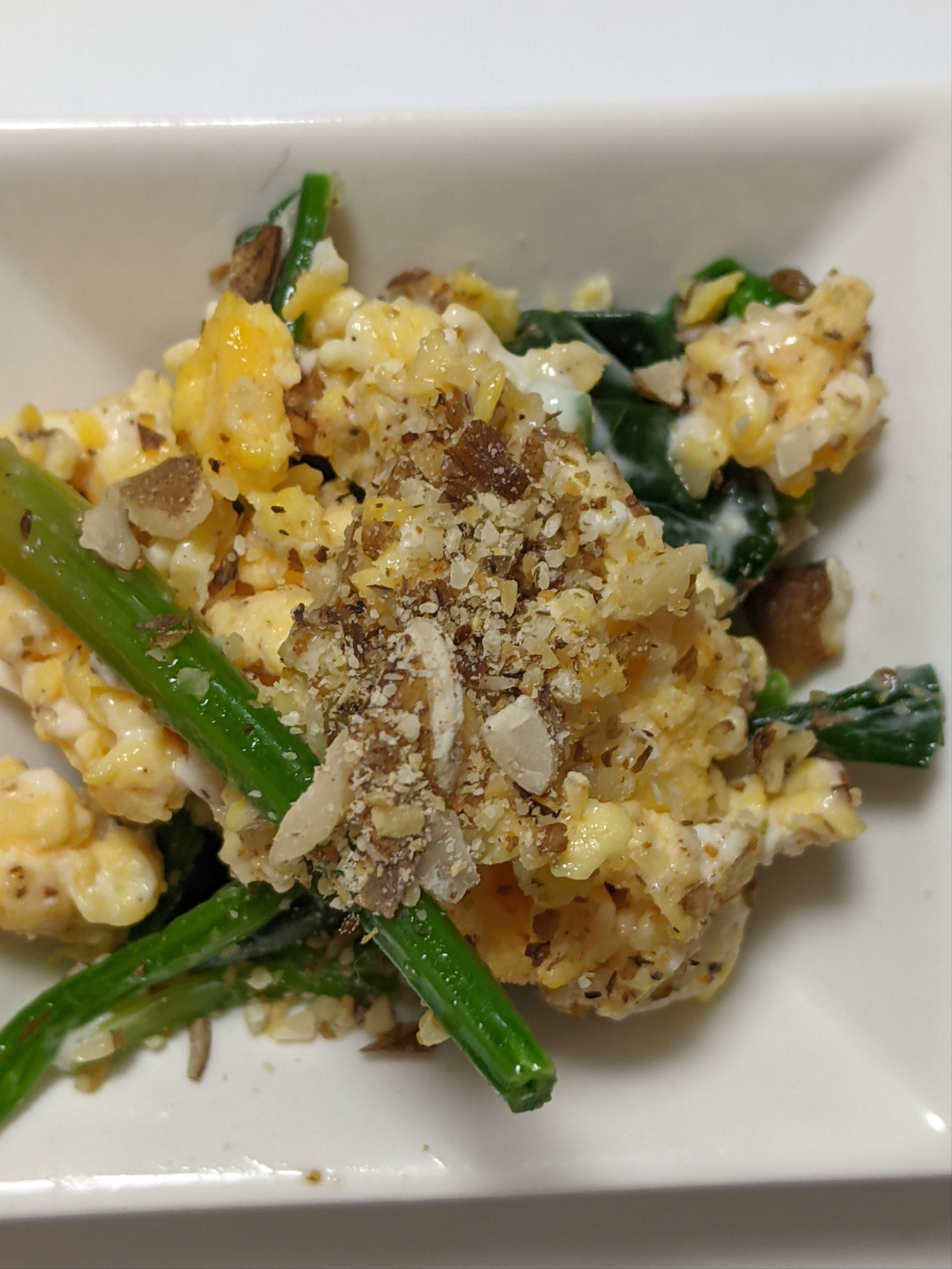 ほうれん草と炒り卵のあえもの