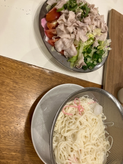 さっぱり♪冷しゃぶサラダそうめん♪