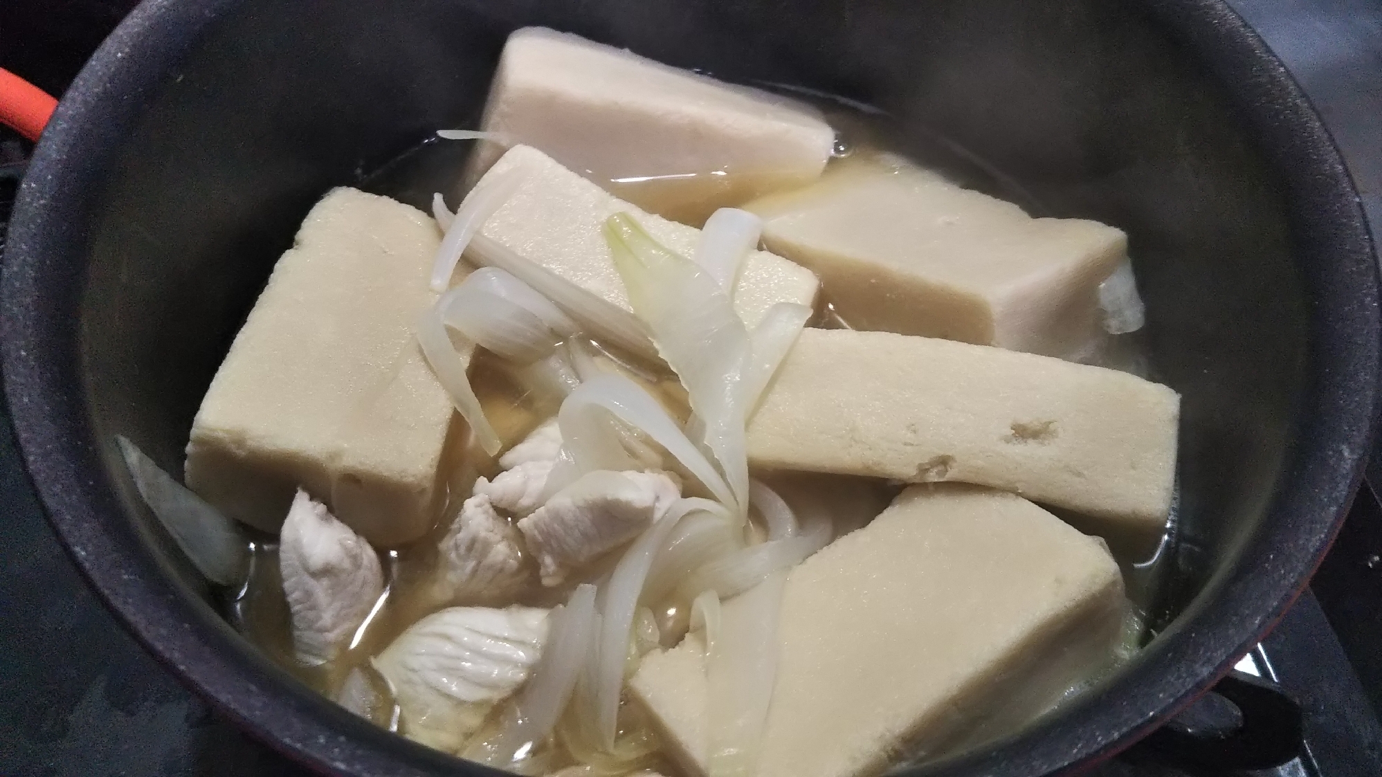 高野豆腐＆鶏むね肉の煮物