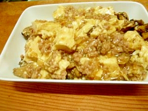 干し舞茸と豆腐のピリ辛とろみ