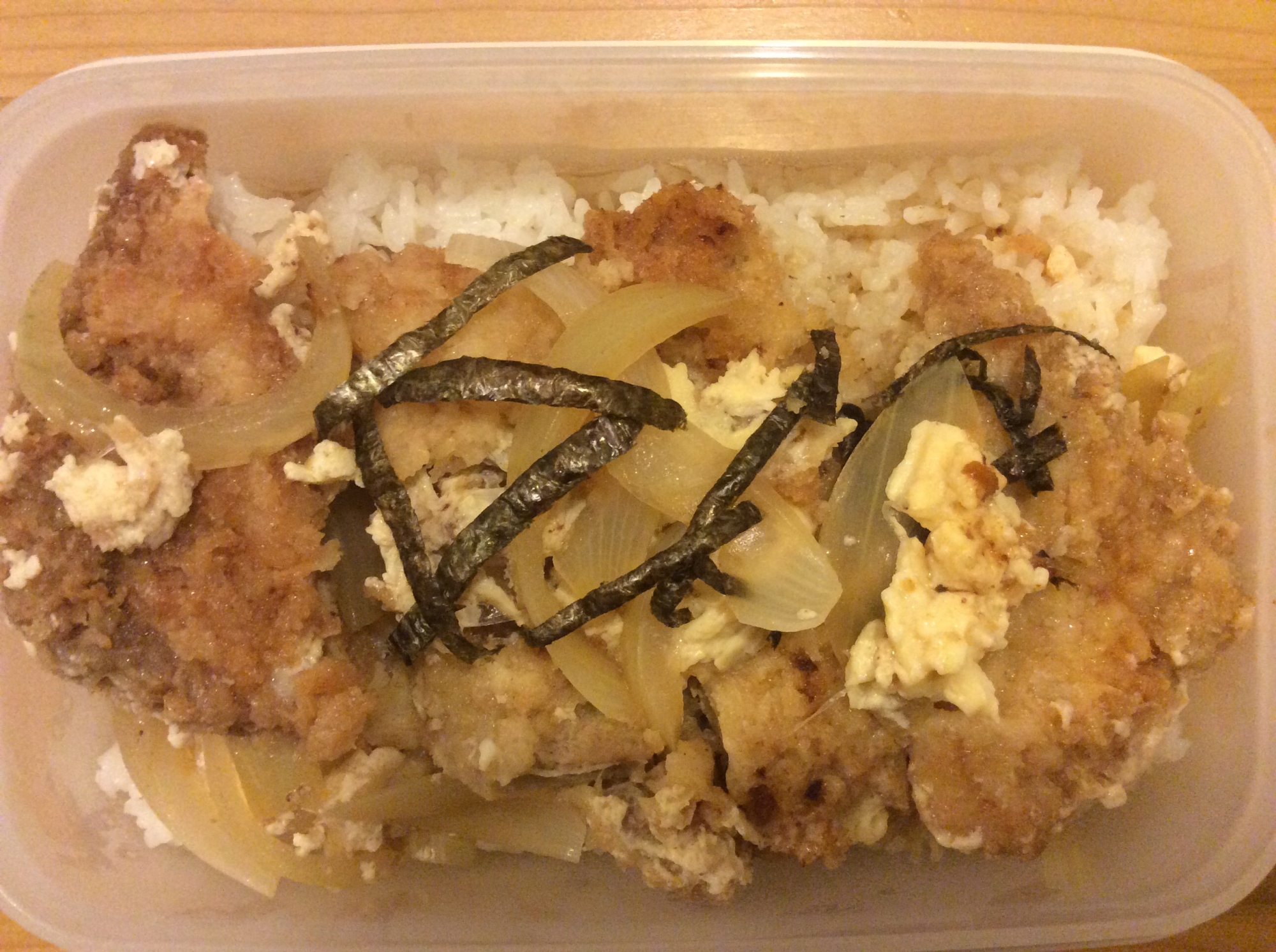 余ったトンカツでカツ丼弁当